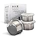Stainless Steel Lunch Box (Set of 3) by BFFsystem,Reusable Leak Proof Food Storage Containers for Kids, School, Office, Work, Camping,with Lid Lock for Salads, Snacks & Maincourses