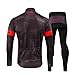 Lixada Men's Cycling Jersey Suit Winter Thermal Fleece Long Sleeve MTB Road Bicycle Shirt with 3D Tights Padded Pants