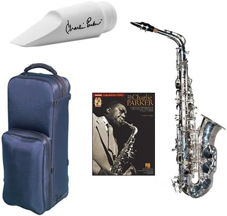 Virtuoso Series Professional Silver Plated Alto Saxophone Deluxe w/Charlie Parker Mouthpiece & Book Pack