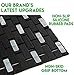 Bamboo Bath Mat for Bathroom - 24x16x0.3 Inch (LxWxH) - Black Coated, Stain Resistant, Foldable Bathmat - Ideal for Bathroom Floor Tub-Step Spa Sauna, and Underlay for Bath Rug