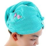 Voberry® Elephant Bamboo Fiber Towel Turban Hair Drying Cap Bathrobe Head Wrap