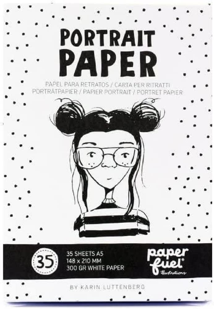 Vaessen Creative Paperfuel A5 Portrait Paper, White, Paper for Drawing and Painting Face, Faces and Sketches, One Size