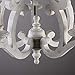 Lovedima Cottage Style Distressed Wood 5-Light Candelabra Chandelier with Scrolled Arms & Rust Canopy (Distressed White)
