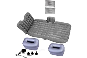 Onirii Inflatable Car Air Mattress Back Seat Bed Car Camping Air Mattress Blow Up Bed,Portable Car Travel Mattress,Car Sleeping Mattress Bed for Car Universal SUV