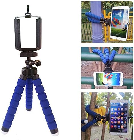 CELLer(TM) Creative Design for Lazy Guys Universal Octopus Style Portable and Adjustable Tripod Stand (Blue) with Mount / Holder for Smartphone including iPhone 6 Plus iPhone 6 5C 5S iPad Samsung Galaxy Note 4 3 2 S5 S4 (Blue)