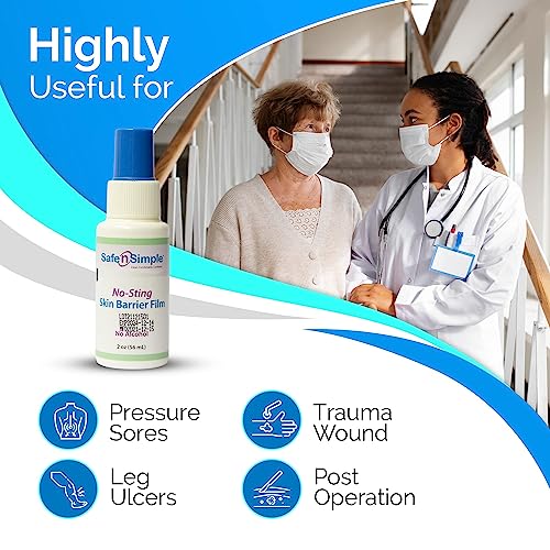 Safe n' Simple Skin Barrier Wipes with Alcohol 50 Individual 2x2