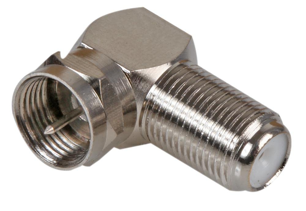 PRO SIGNAL 5-Pack Right Angle F Type Socket to Plug Adaptor – High-Quality Coaxial Connection