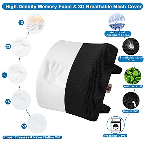 LOVEHOME Lumbar Support Pillow for Chair and Car, Back Support for