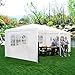Tangkula 10'x20' Outdoor Wedding Tent, Canopy Tent 4 Walls with Window BBQ Party Outdoor Canopy Tent White