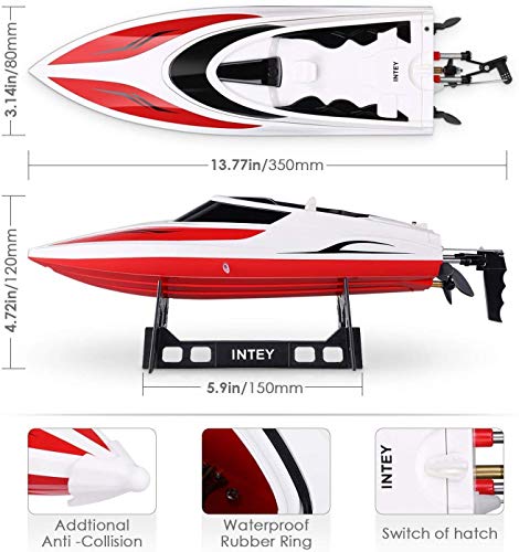 INTEY RC Boats for Kids & Adult - H102 20+ mph Remote Controlled RC Boat for Pool & Lakes, Speed Boa - //coolthings.us