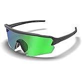 ShadyVEU AERROW SD Half Frame Sports TR90 Polarized Super Dark UV400 Mens Womens Anti Glare Sunglasses