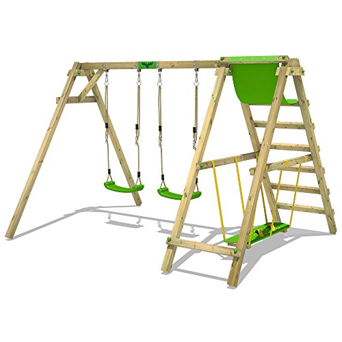 FATMOOSE Kinderschaukel Schaukelgestell JollyJade apfelgrün - Schaukel & SurfSwing, Schaukelgerüst, Doppelschaukel… – Bild 3