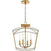 Quorum Lighting 2812-14-74 Mantle Convertible Pendant, 4-Light 240 Total Watts, Gold Leaf