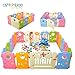 Ashtonbee - Kids Play Pen Activity Center, Indoor and Outdoor Baby Playpen with Multicolor Fences, 16-Panel Foldable Infant Play Yard, Easy to Assemble Big Playpen for Toddlers and Babies