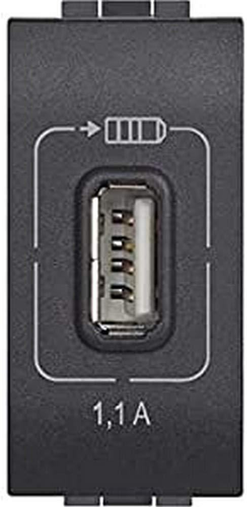 BTicino L4285C1 USB Connector, Anthracite