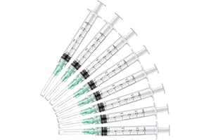 ULOVE PRS 50 Pack 3ml 21Gauge 1Inch - Luer Lock 1ml 2.5ml 3ml 5ml 10ml 20ml with 25Ga, 23Ga, 22Ga, 21Ga, 18Ga Lab Consumables(Individually Sealed Wrapped)