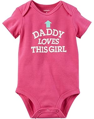 Baby Girls' Dad Loves Me Bodysuit