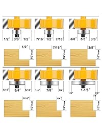 HandsEase   Juego de 6 rodamientos para router de conejo, 1 8", 1 4", 5 16", 3 8", 7 16", 1 2"