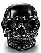 FIBO STEEL Stainless Steel Rings for Men Women Black Skull Head Rings,Size 12