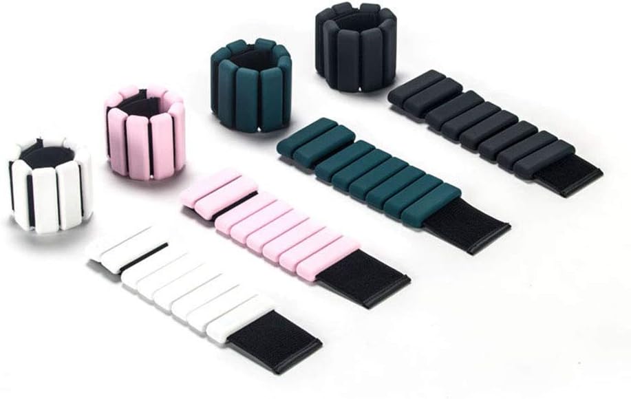 Hcman Wearable Wrist Weights Set - Adjustable Durable Wear-Bearing Bracelet Intensity Fitness, Exercise, Walking, Jogging, Aerobics, Yoga.1 Pound Each, 2 Per Set Nice