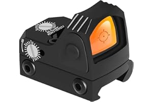 GOTICAL Shake Awake Reflex Sight 3 MOA Dot 32 MOA Circle Red/Green Dot Scope for RMR Cut Footprint, Shockproof and Waterproof Open Reflex Optics with Adapter Plate Picatinny