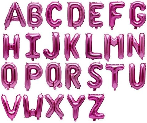 DecorativeConceptsUK 16" PINK LETTERS & NUMBERS BALLOONS BIRTHDAY ANNIVERSARY DECORATION (16" PINK_K)