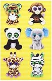 Darice, 12 Piece, Ty Beanie Boos Sticker Set, Jungle Wiggle Eyes