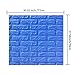 5-Pack 3D Brick Wall Panels Stickers PE Foam Self Adhesive Wallpaper Removable Wall Decoration,27.5’’30.30.27’’/pcs (Blue)