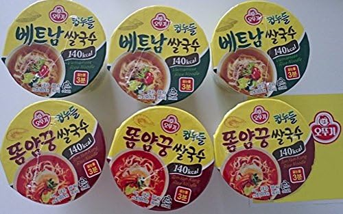 Ottogi noodle cup Vietnamese rice noodle 47g Pack of 3 , Tom Yam Kung Rice Noodle 44g Pack of 3 ( 140 kcal ) Gift promotion Party food
