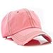 Plain Solid Color Thick Thread Vintage Distressed Baseball Cap Hat