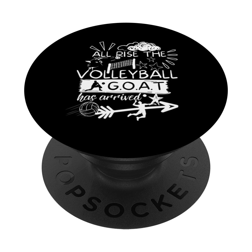 Volleyball G.O.A.T All Rise Champ Funny Volleyball PopSockets Swappable PopGrip