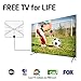 TV Antenna, Indoor Digital HDTV Antenna Amplified Signal Booster 50 Mile Range 4K HD VHF UHF Freeview for Life Local Channels Broadcast for All Types of Home Smart Television