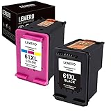 Lemero Replacement for HP 61XL HP 61 XL(1 Black | 1 Tri-Color) Use in HP Envy 4500 5530 5534 5535, HP Deskjet 1000 1010 1512 3050, HP Officejet 4630 2620 4632