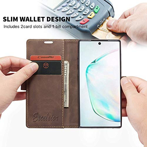 Excelsior Premium Leather Wallet flip case Cover with | Card and Cash Slot | 360 Full Body Protection | Inner TPU case f