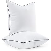 MIULEE 20x20 Pillow Inserts, Fluffy Down Alternative Filling Pack of 2 Ultra Soft Throw Pillows for Sofa Couch Bed