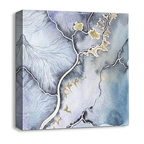 Canvas Wall Art Abstract Bricks Feature Painting Artwork for Home Prints Framed - 12x12 inches