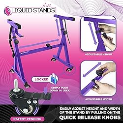 Liquid Stands Keyboard Stand w/ Wheels - Z Style