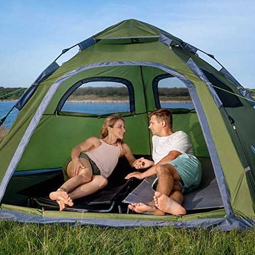 Moon Lence Instant Pop Up Tent Family Camping Tent 45 Person Portable