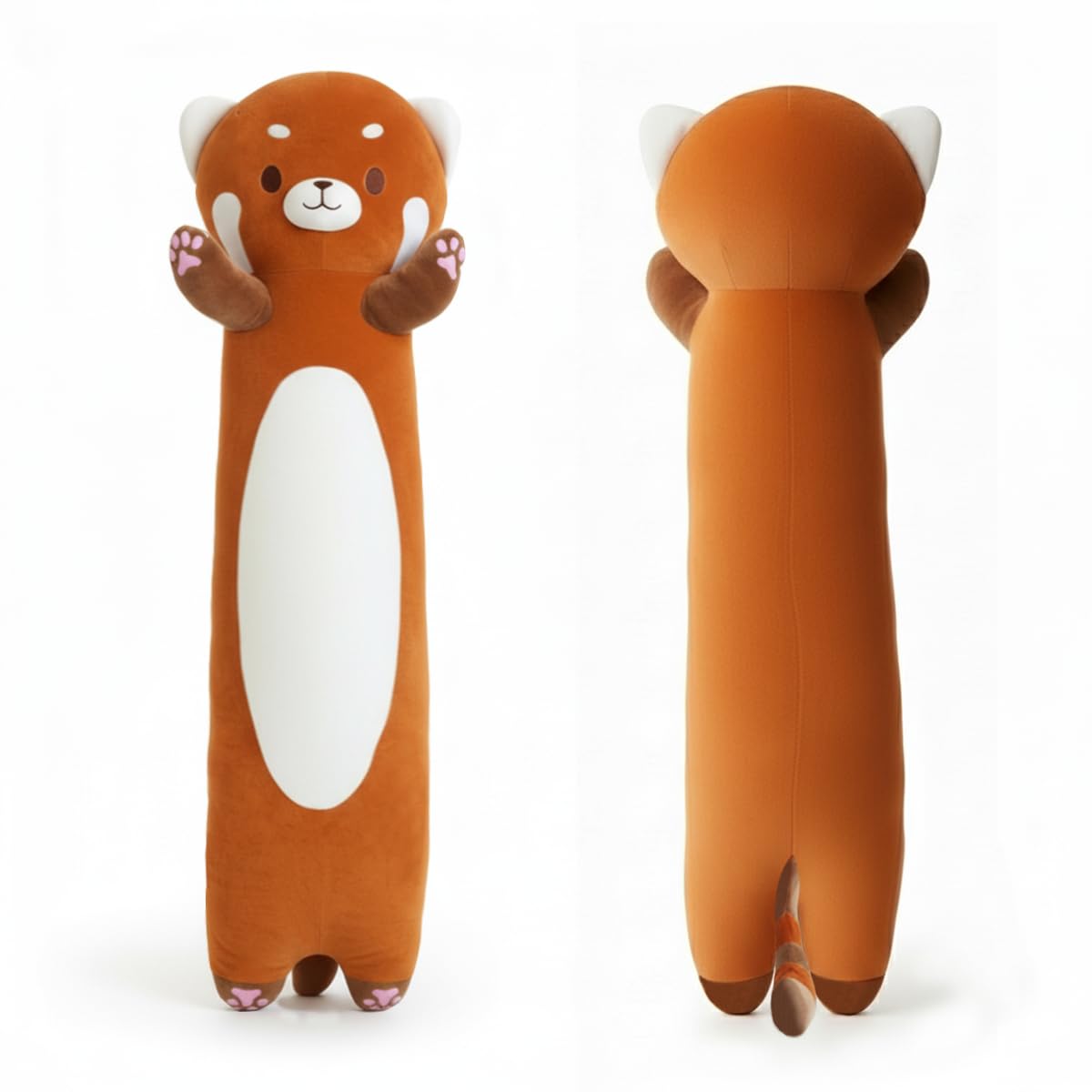 ZOMAXTOY Red Panda Stuffed Animal Pillow - Long Red Panda Plush Toy, Super Soft Hugging Pillow for Kids & Adults, Gift for Christmas & Home Decor,90cm