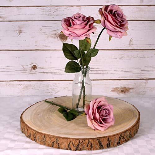 EFS Extra Large/Large Natural Wood Log Slice Tree Bark Wedding Table Centerpiece Cake Stand (Large)