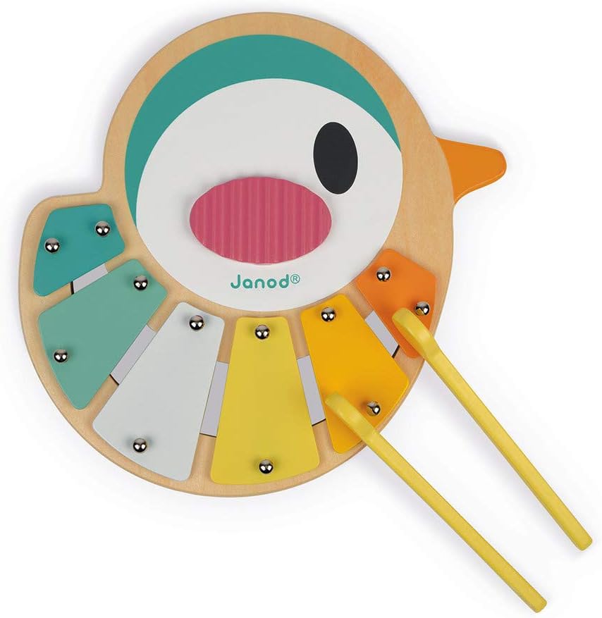 Janod, Pure Bird Wylo, Wooden Imitation Toy, Musical Early Learning Toy, Child'S Xylophone In The Shape Of A Bird, 6 Tones - Image 3