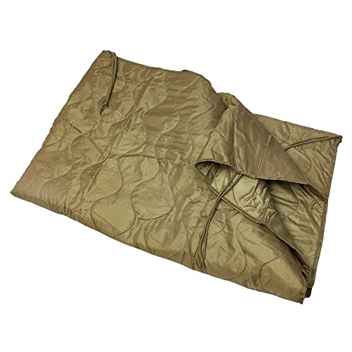 DBM IMPORTS 86" Tan G.I Style Poncho Liner Nylon Ripstop Sleeping Bag Blanket Sleeping Gear Hike Camping
