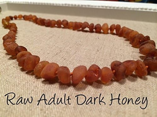 Baltic Amber Necklace for Adults Raw unpolished Dark honey c Boy Girl Unisex Man Woman Certified Authentic. Anti-inflammatory, Reduction in Inflamation Symptoms Such As Carpal Tunnel, Back Aches, Head Aches, Tooth Aches, General Aches and Pains. Highest Quality