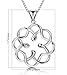 FUNRUN JEWELRY 925 Sterling Silver Celtic Knot Pendant Necklace for Women Girls Infinity Necklace Endless Love