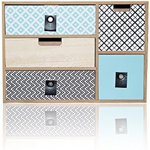 Coloured Mini Drawer Cabinet Drawers Shabby Chic Wood 5 Drawers