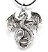 Pewter Dragon Gothic Fantasy Pendant on Leather Necklace