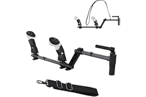 CBDYWVR Magnetic VR Gun Stock for Quest 3, Rifle Grip VR Stock Controller Accessories Compatible with MetaQuest 3s, Lightweight & Quick Removable Quest3 Control Magnetic Gunstock Adapter (Black)