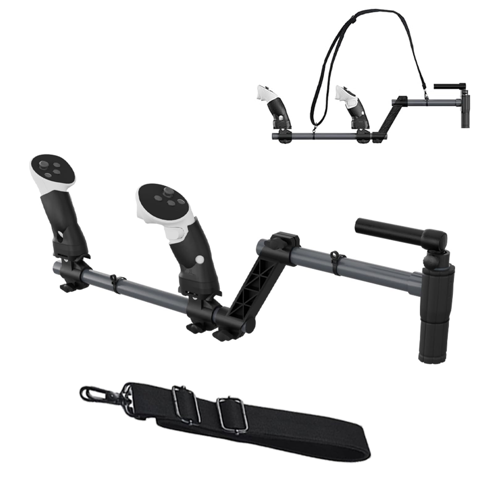 Photo 1 of Magnetic Vr  Stock for Quest 3, Rifle Grip VR Stock Controller Accessories Compatible with MetaQuest 3s, Lightweight & Quick Removable Quest3 Control Magnetic Gunstock Adapter (Black)