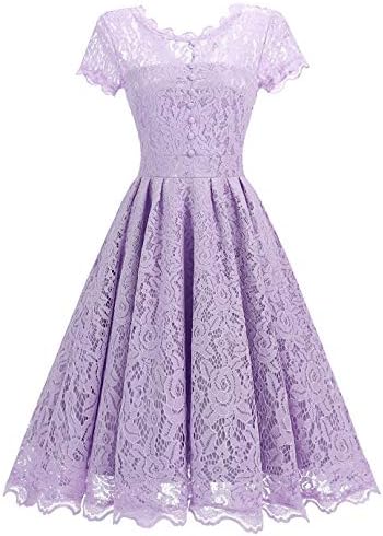 Tecrio Women Elegant Vintage Floral Lace Capshoulder Cocktail Party Swing  Dress (X-Large, Light Purple) price in UAE | Amazon UAE | kanbkam