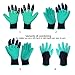 Garden Genie Gloves by Crocoin 2 pack with Fingertips Claws on each Hand, for Digging and Planting, for Right-handers & Left-handers, for Women & Men